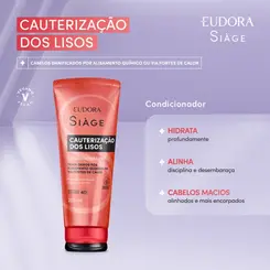 CONDICIONADOR EUDORA SIAGE - CAUTERIZAÇAO DOS LISOS PÓS ALISAMENTO 200ML