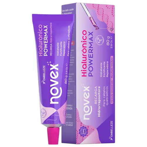 MASCARA DE HIDRATAÇÃO NOVEX HIALURONICO RECARGA REPARADORA 80G