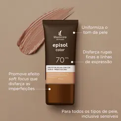 MANTECORP EPISOL PROTETOR SOLAR FACIAL COLOR FPS70 TOM 4 MEDIO ESCURO 40ML
