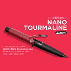 MODELADOR DE CACHOS GAMA CERAMIC NANO TOURMALINE BIVOLT 33MM - BABYLISS