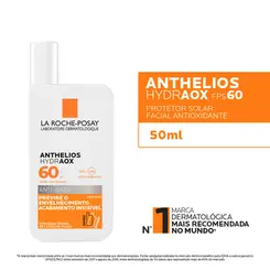 PROTETOR SOLAR FACIAL LA ROCHE POSAY ANTHELIOS HYDRAOX FPS60 ANTI-IDADE SEM COR 50G