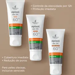 MANTECORP EPISOL PROTETOR SOLAR SEC OC FPS60 COR CLARA 60ML