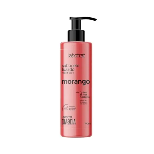 SABONETE LIQUIDO LABOTRAT DIA A DIA ROSTO E CORPO MORANGO 190ML