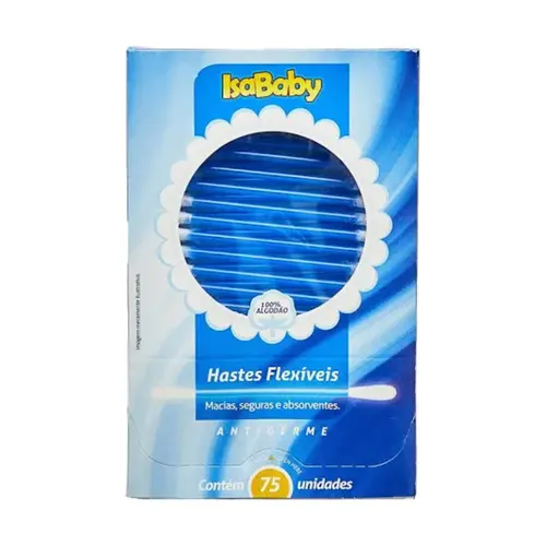 COTONETE FLEXIVEIS ISABABY INFANTIL 75 UNIDADES