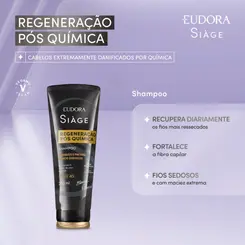 SHAMPOO EUDORA SIAGE - REGENERAÇAO PÓS QUIMICA 250ML