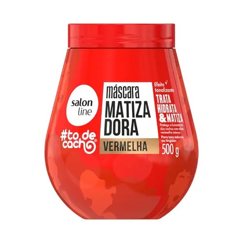 MASCARA MATIZADORA SALON LINE TO DE CACHO VERMELHA 500G
