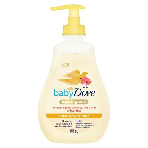 SABONETE LIQUIDO DOVE BABY HIDRATAÇÃO GLICERINADA 400ML
