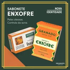 SABONETE EM BARRA GRANADO ENXOFRE - REDUZ OLEOSIDADE E ACNE 90G