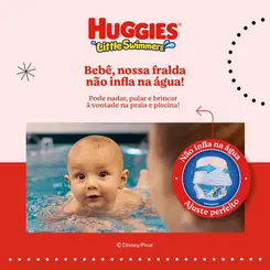 FRALDA HUGGIES LITTLE SWIMMERS PRAIA E PISCINA M/G 10 UNIDADES
