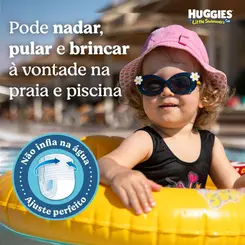 FRALDA HUGGIES LITTLE SWIMMERS PRAIA E PISCINA M/G 10 UNIDADES
