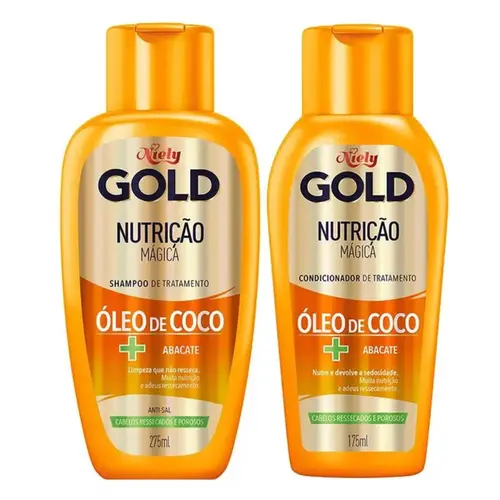 KIT NIELY GOLD OLEO DE COCO SHAMPOO 275ML + CONDICIONADOR 175ML