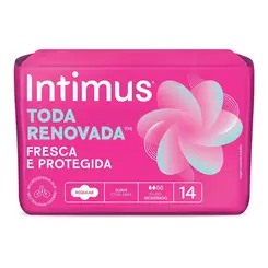 ABSORVENTE INTIMUS TODA RENOVADA COM ABAS 14 UNIDADES